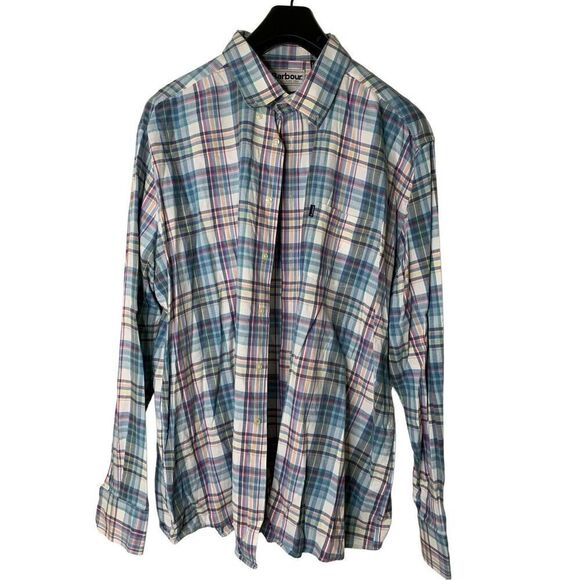 Barbour tailor fit plaid button down shirt men's size XL - Picture 1 of 6